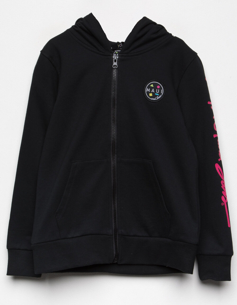 MAUI AND SONS Solid Zip Front Girls Hoodie image number 0