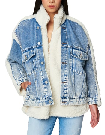 BLANK NYC Bear Hug Oversized Womens Trucker Jacket Primary Image