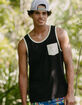 BLUE CROWN Mens Solid Pocket Tank Top image number 7