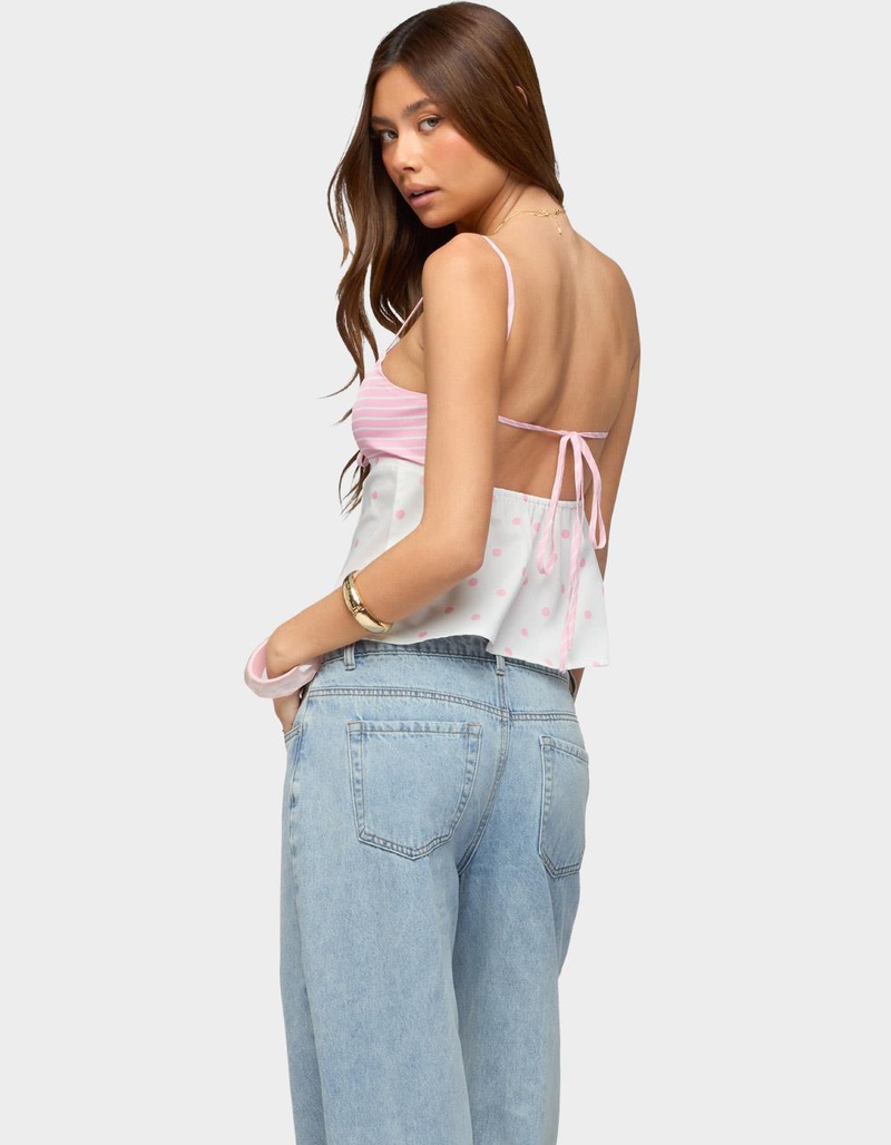 EDIKTED Tilly Mixed Print Top image number 2