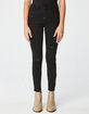 RSQ High Rise Ankle Skinny Exposed Button Girls Black Jeans image number 2