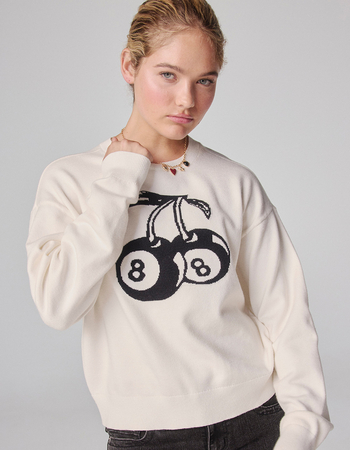 RSQ Womens Cherry 8-Ball Sweater Primary Image
