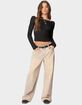 EDIKTED Textured Sheer Boat Neck Top image number 5