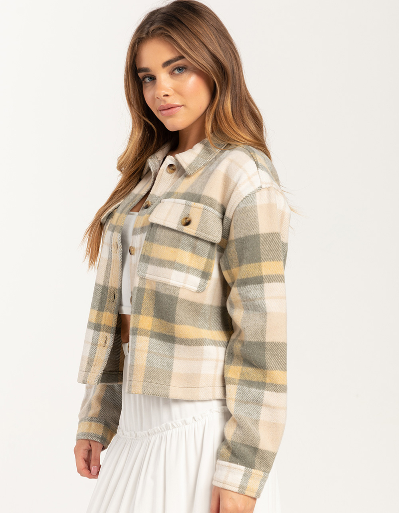 FULL TILT Womens Crop Shacket image number 2