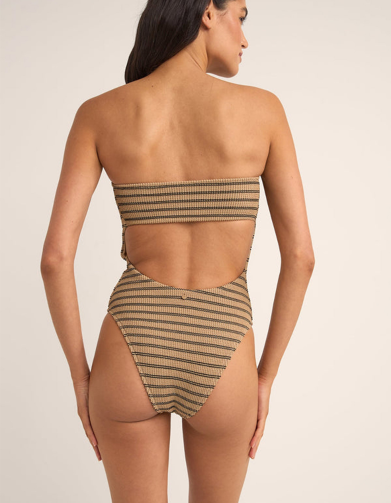 RHYTHM Sol Stripe Womens Strapless One Piece Swimsuit image number 1