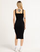 RSQ Womens Square Neck Bodycon Midi Dress image number 3