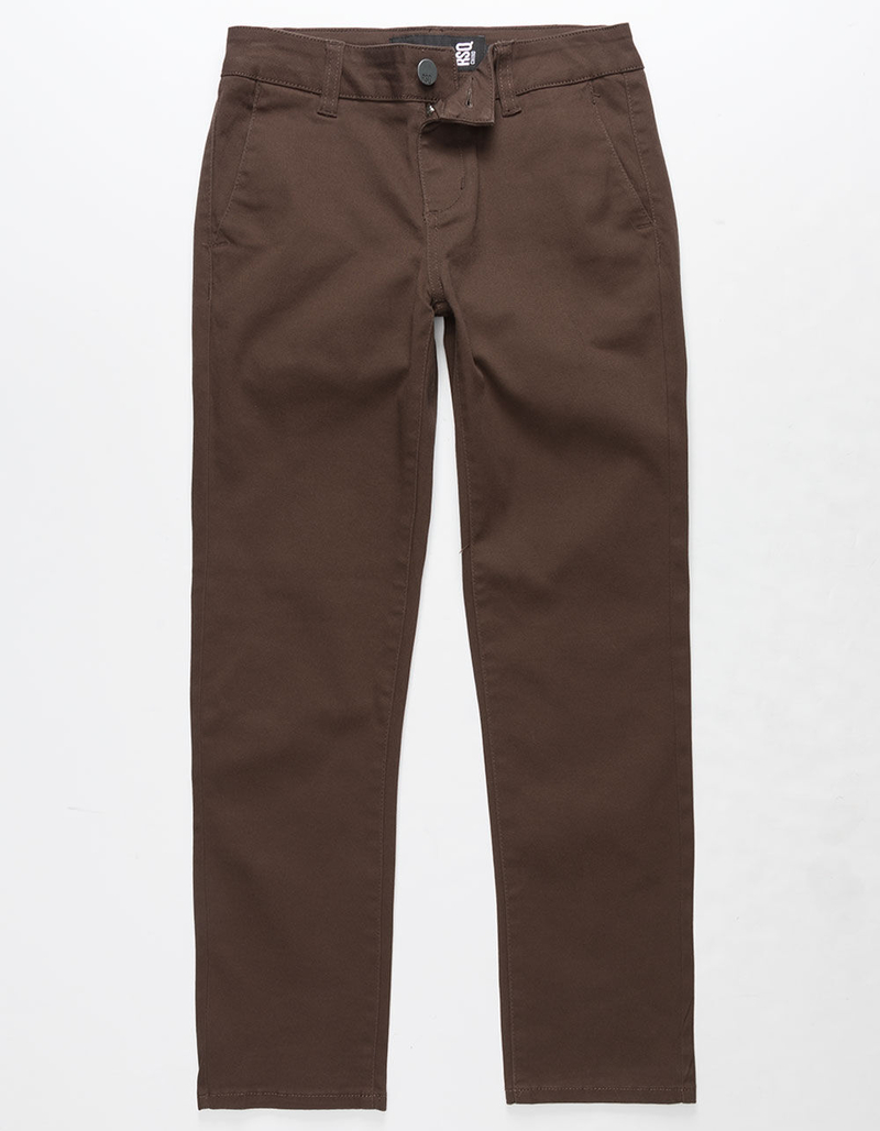 RSQ London Brown Boys Skinny Chino Pants image number 0