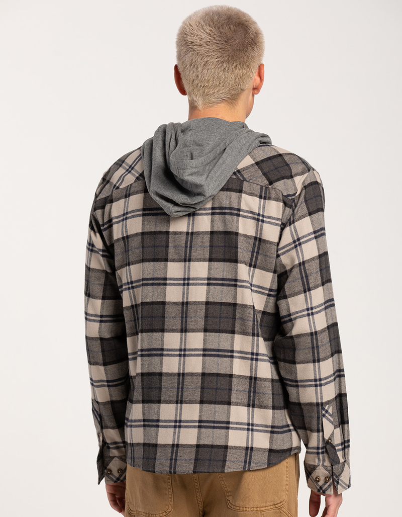 RSQ Mens Plaid Hooded Flannel image number 3