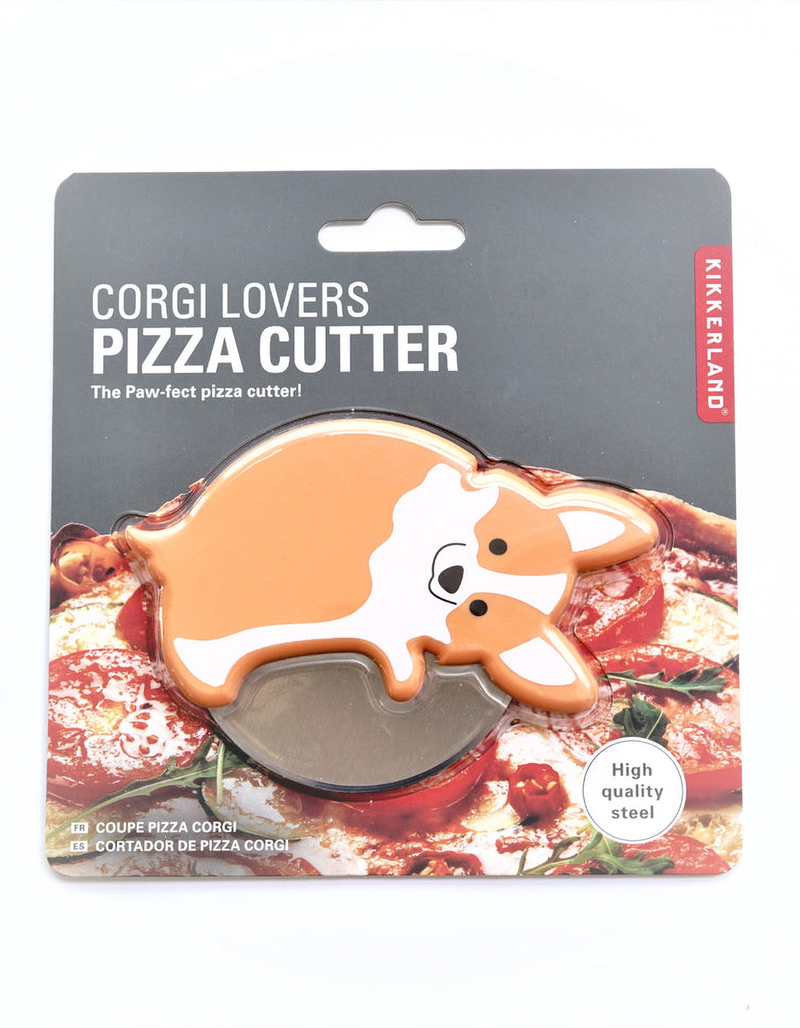 KIKKERLAND Corgi Lovers Pizza Cutter image number 2