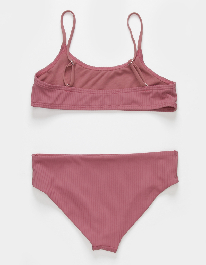 DAMSEL Flat Rib Bralette Girls Bikini Set image number 1
