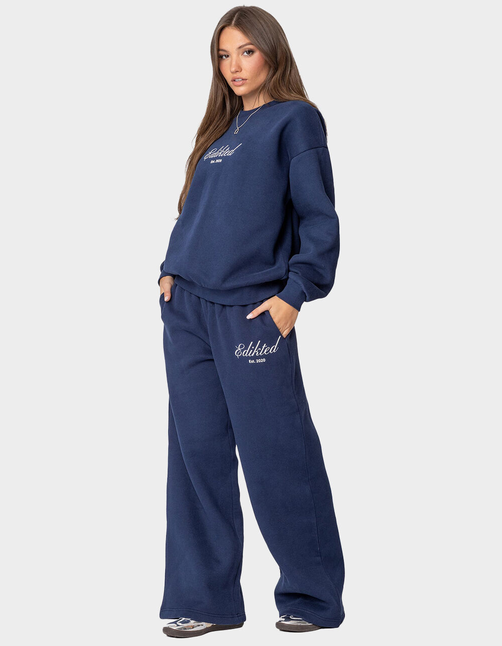 EDIKTED Get Edikted Sweatshirt - NAVY - XL | Tillys