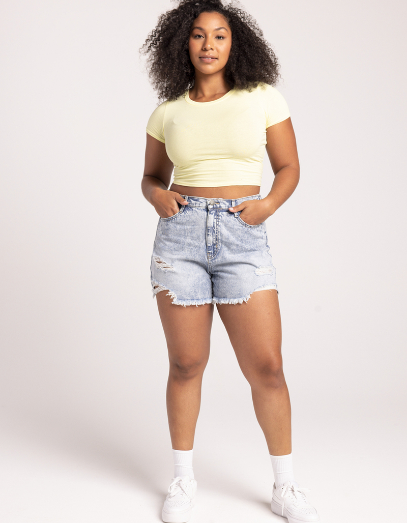 RSQ Destroy Womens Denim Shorts image number 9