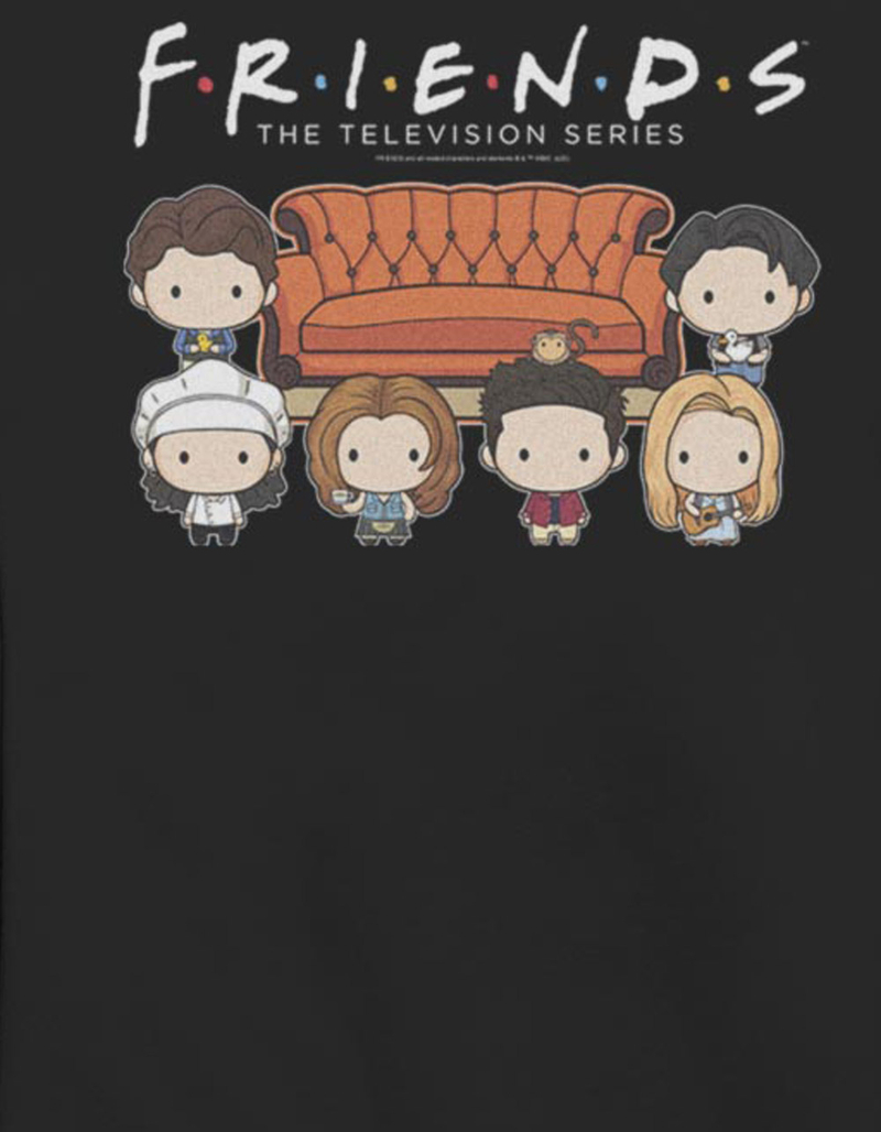 FRIENDS Cartoon Couch Crew Unisex Crewneck Sweatshirt image number 1