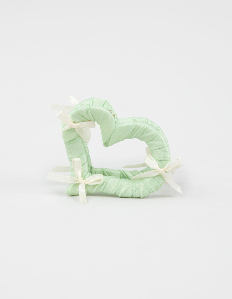FULL TILT Heart Shape Hair Claw Clip With Bows image number 0
