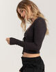 BILLABONG Just A Flirt Womens Long Sleeve Knit Top image number 3