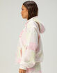 HAPPY CAMP3R Pink Patchwork Womens Hoodie image number 3
