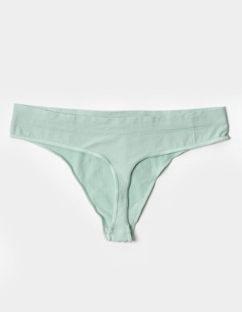 FULL TILT Seamless Mint Thong image number 1