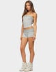 EDIKTED Presley Stripe & Polka Dot Foldover Tube Top image number 4