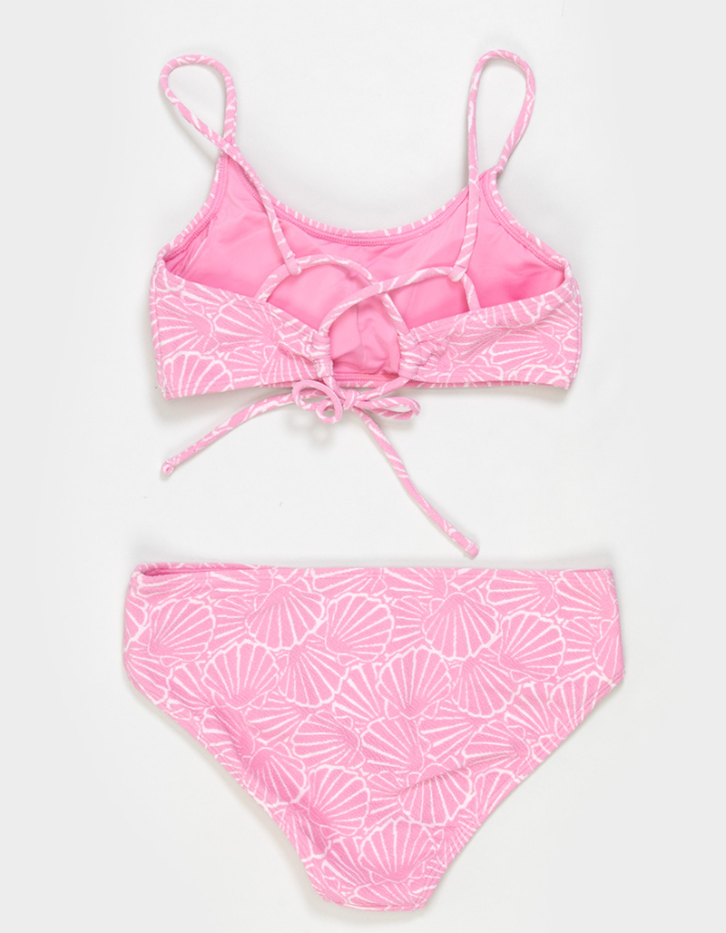 FULL TILT Texture Shell Girls Bralette Bikini Set image number 2