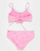 FULL TILT Texture Shell Girls Bralette Bikini Set image number 3