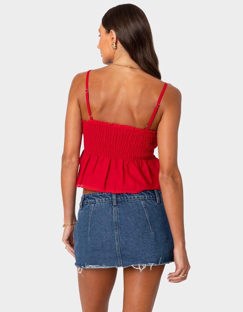 EDIKTED Millie Scrunch Tank Top image number 3