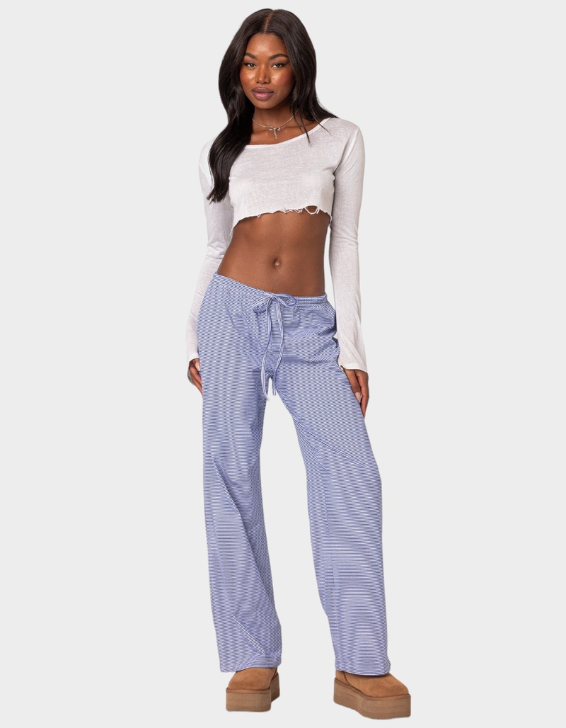EDIKTED Olivia Striped Loose Fit Pants image number 4