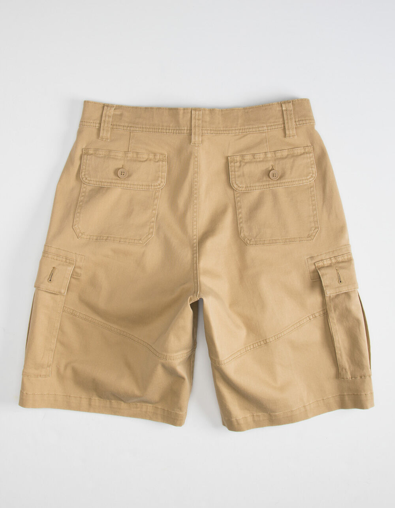 AMERICAN STAR Mens Khaki Cargo Shorts image number 1