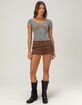 RSQ Womens Low Rise Cargo Mini Skort image number 1