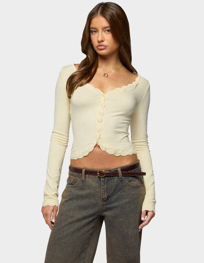 EDIKTED Gayle Lacey Button Up Top image number 0