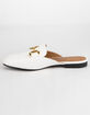 QUPID Chain Link Womens White Mules image number 4