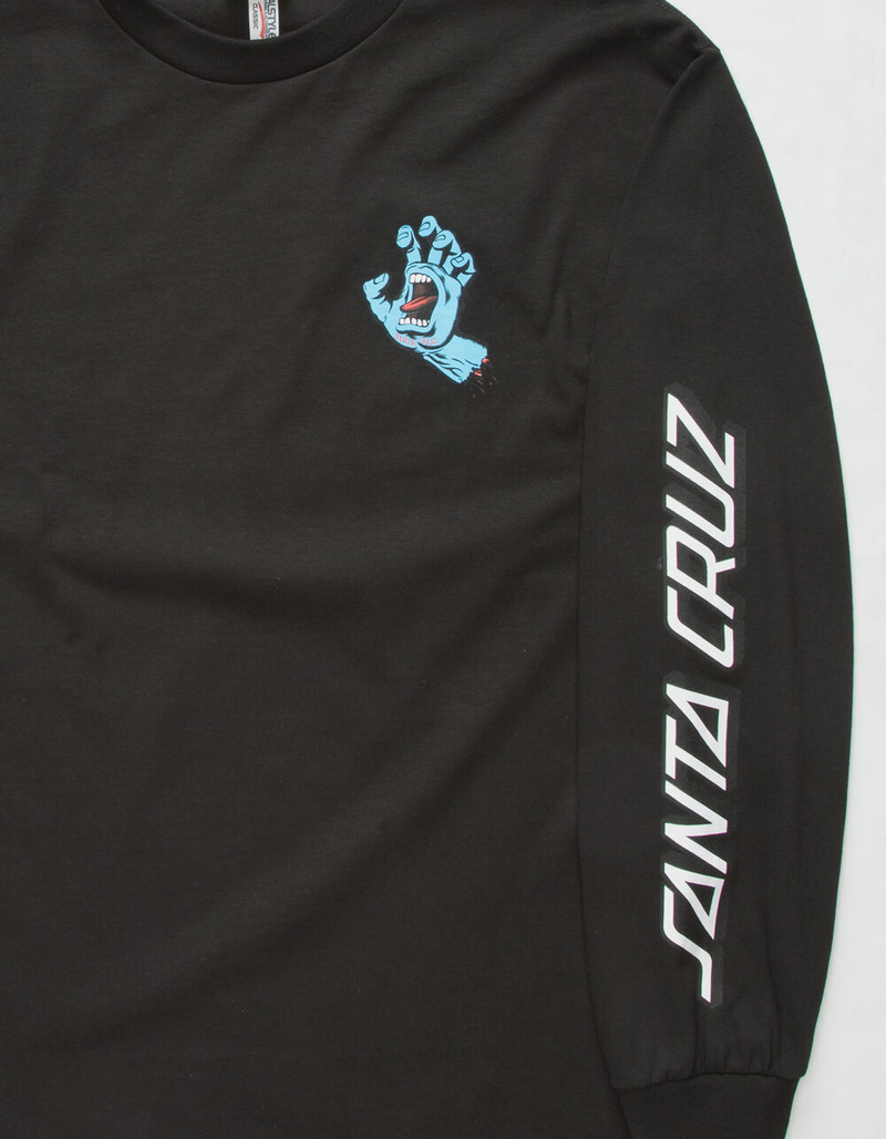 SANTA CRUZ Screaming Hand Black Mens T-Shirt image number 1