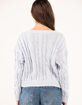RSQ Womens Chenille Cable V Neck Sweater image number 8