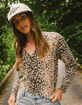 WEST OF MELROSE Leopard Womens Cardigan image number 5