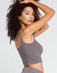RSQ Seamless Square Neck Womens Dark Gray Cami image number 2