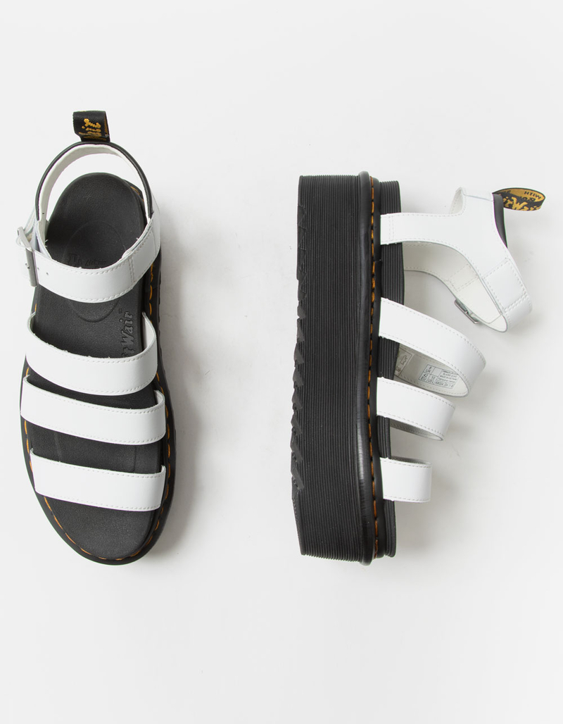 DR. MARTENS Blaire Quad Hydro Leather Womens Platform Sandals image number 4