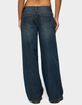 EDIKTED Heart Pockets Low Rise Baggy Jeans image number 3