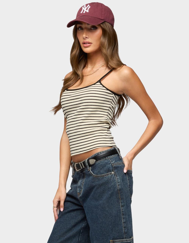 EDIKTED Gretta Striped Ribbed Tank Top image number 1