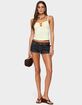 EDIKTED Mistie Denim Micro Shorts image number 5
