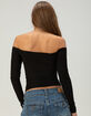 TILLYS Butter Soft Off The Shoulder Womens Long Sleeve Top image number 4