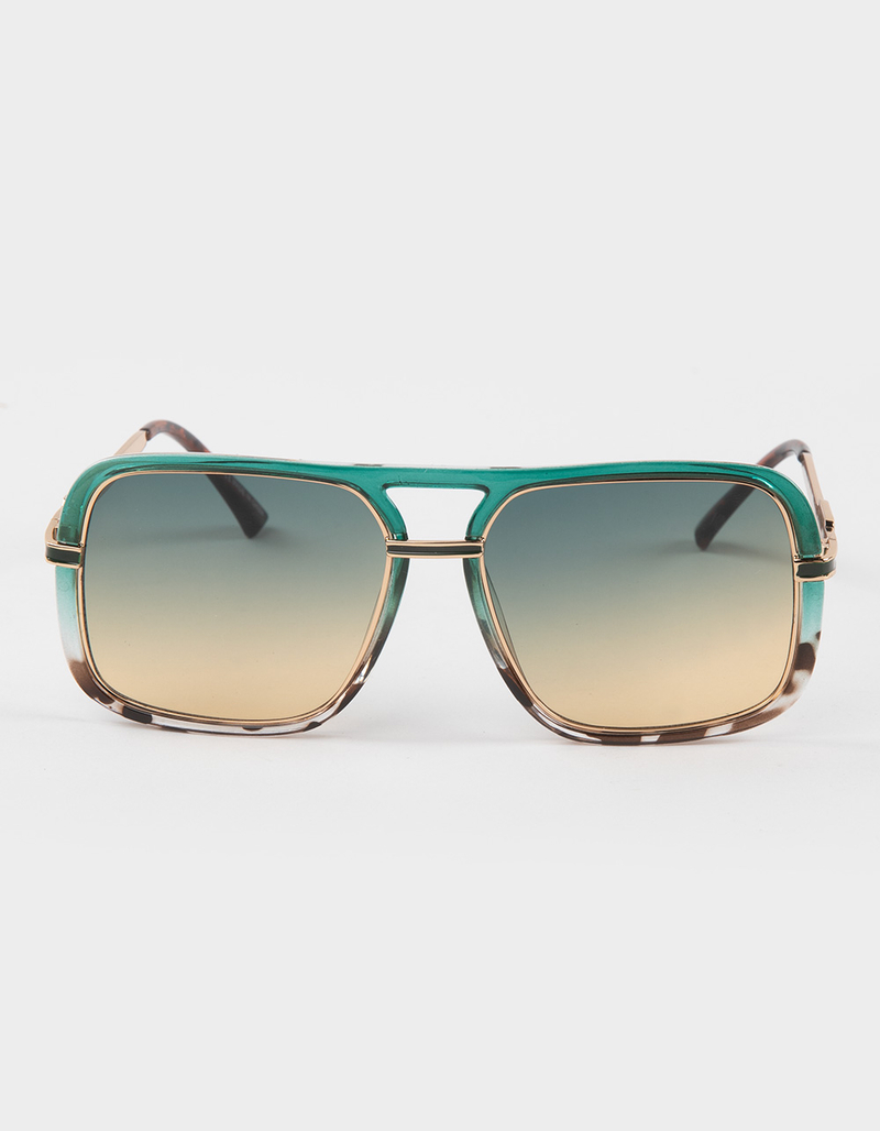 RSQ Large Retro Aviator Sunglasses image number 1