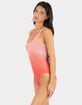 HURLEY Ombre Scrunch Moderate One Piece Swimsuit image number 3