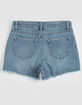 TRACTR High Waist Frayed Girls Denim Shorts image number 2