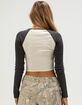 BILLABONG Fierce Palm Womens Long Sleeve Crop Raglan Tee image number 4