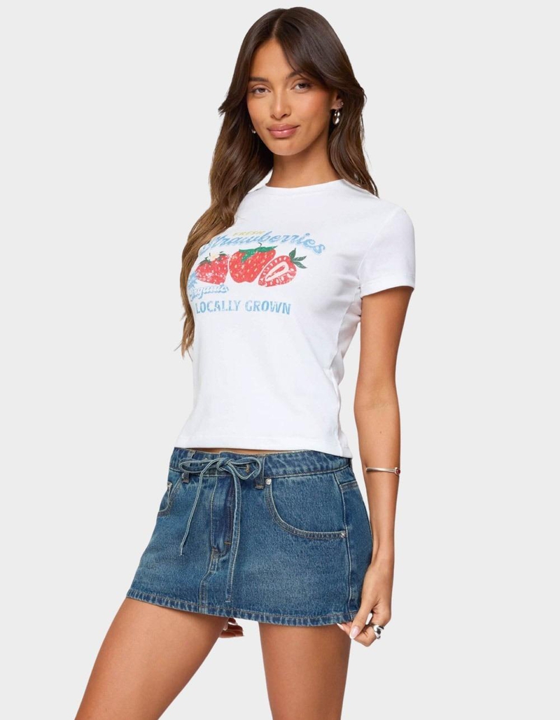 EDIKTED Fresh Strawberries Graphic Tee image number 1