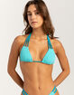 DAMSEL Textured Strappy Triangle Bikini Top image number 2