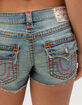 TRUE RELIGION Joey Womens Low Rise Denim Shorts image number 3