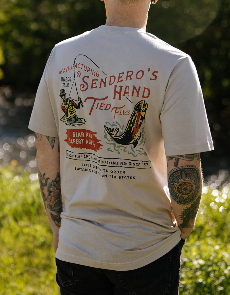 SENDERO PROVISIONS CO. Hand Tied Flies Mens Tee image number 2