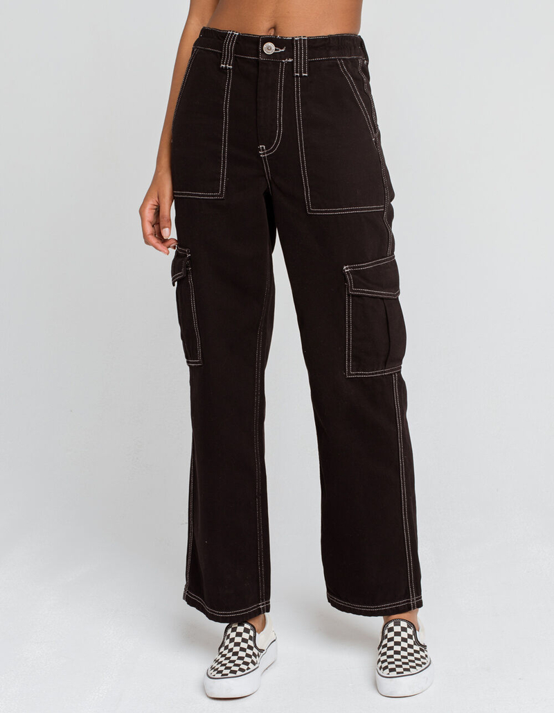 BDG Urban Outfitters Contrast Stitch Womens Black Skate Jeans image number 1