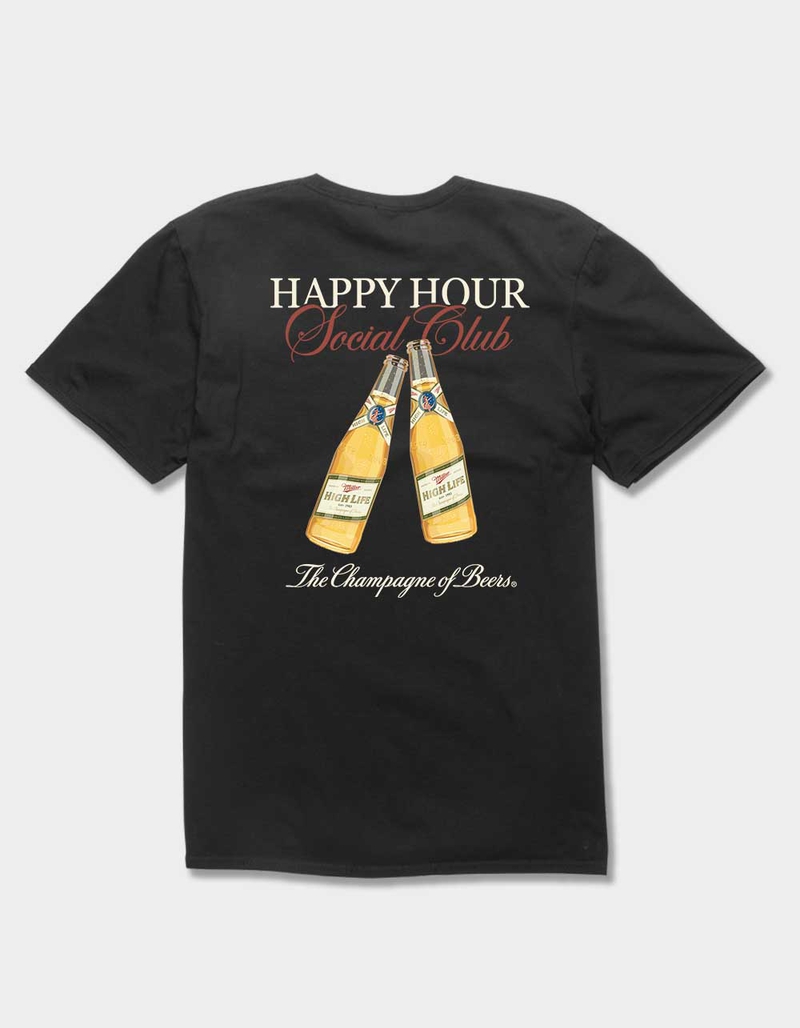 MILLER HIGH LIFE Happy Hour Social Club Unisex Tee image number 0