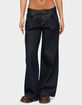EDIKTED Pleated Low Rise Wide Leg Jeans image number 1